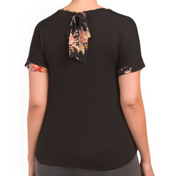 NWT FAITH AND JOY Floral Tee 3X - Picture 2 of 2